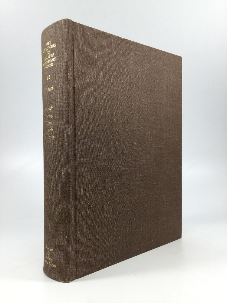 Item #56730 Sale Catalogues of Libraries of Eminent Persons, Volume 12: Actors. James Fullarton Arnott.