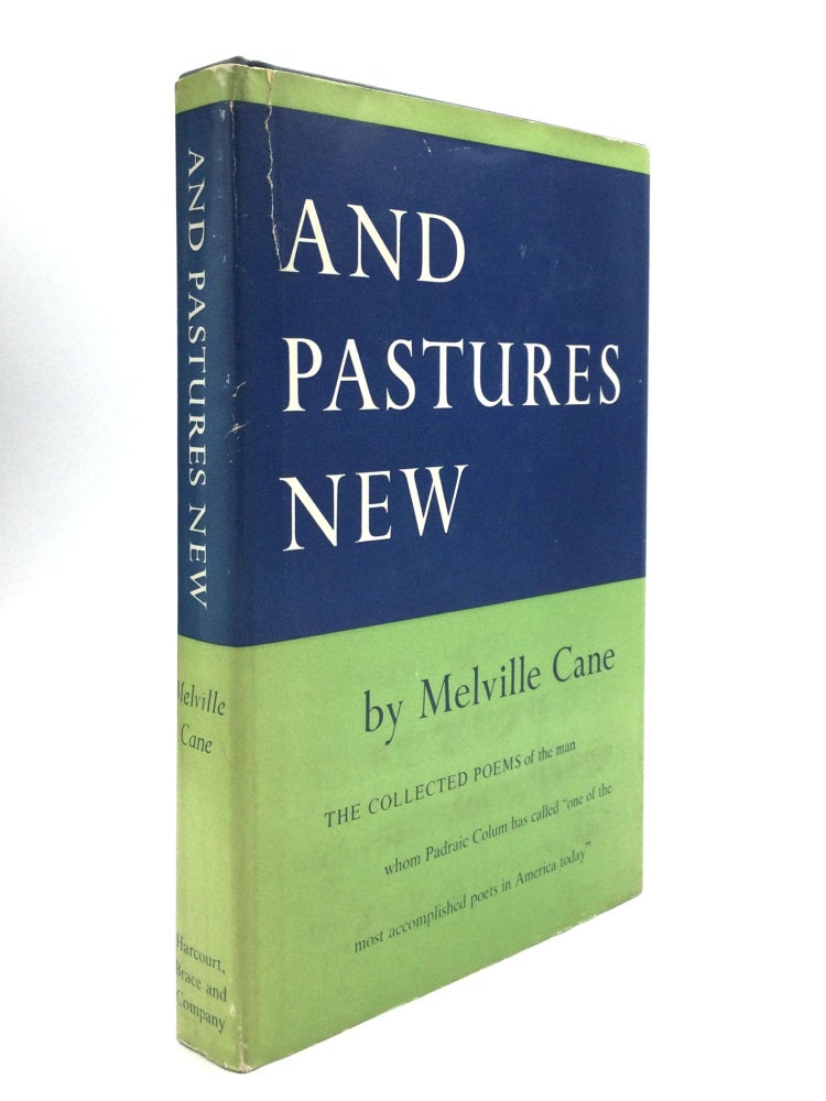 Item #62223 AND PASTURES NEW. Melville Cane.