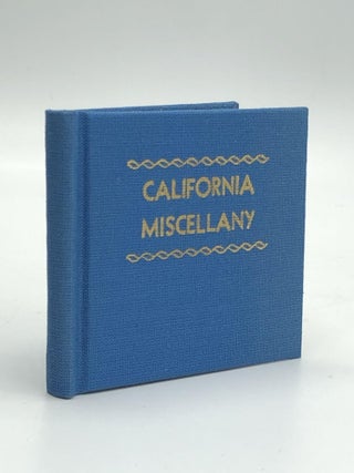 Item #62563 CALIFORNIA MISCELLANY, Volume I. Eileen Cummings