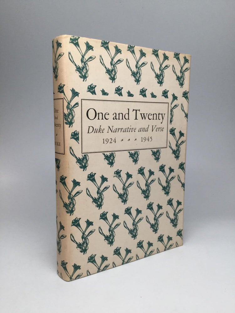 Item #65951 ONE AND TWENTY: Duke Narrative and Verse 1924-1945. William Blackburn.