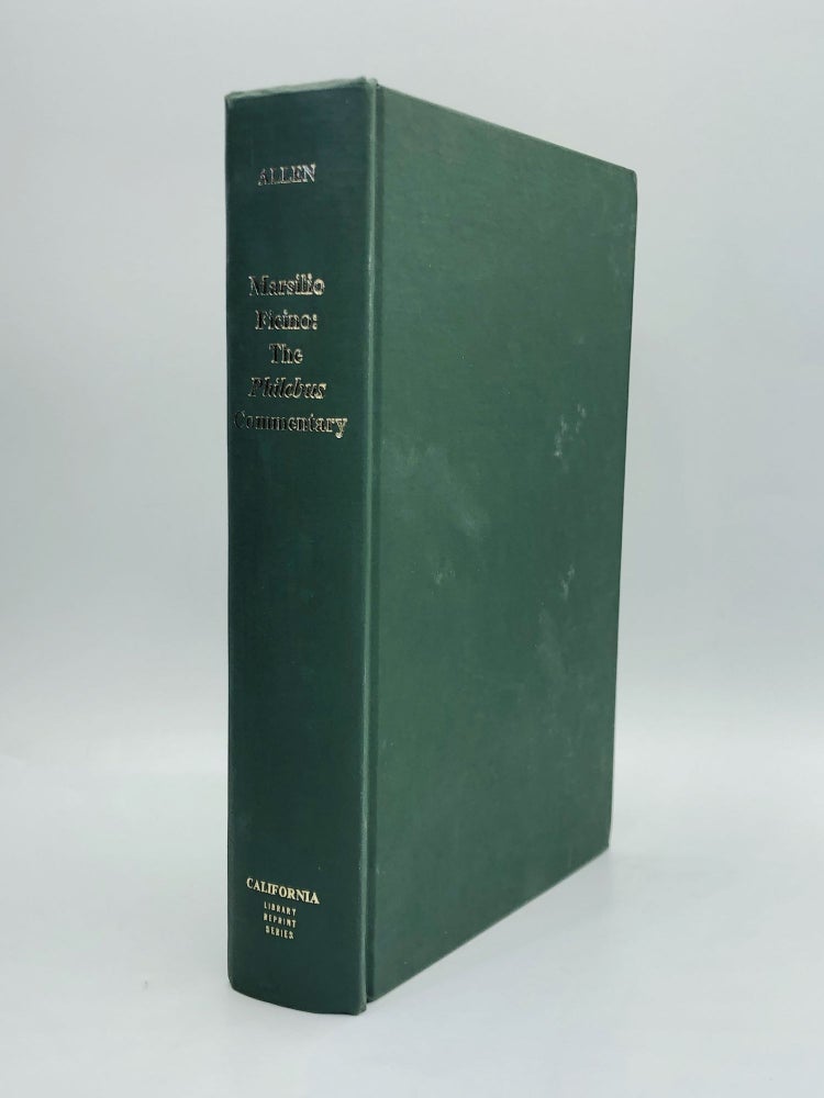 Item #68160 MARSILIO FICINO: The Philebus Commentary - A Critical Edition and Translation by Michael J.B. Allen. Marsilio Ficino.