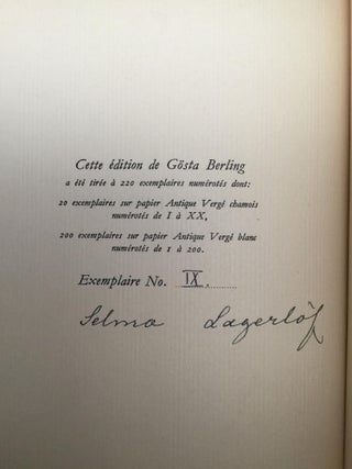 GOSTA BERLING: Roman Traduit du Suedois par T. Hammar et M. Metzger