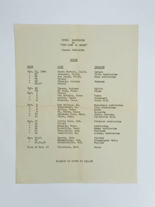 KALMAR FAMILY SHOW BUSINESS LETTER ARCHIVE