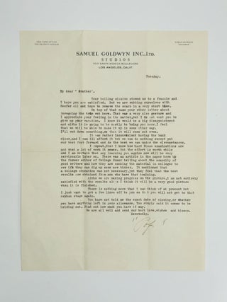 KALMAR FAMILY SHOW BUSINESS LETTER ARCHIVE