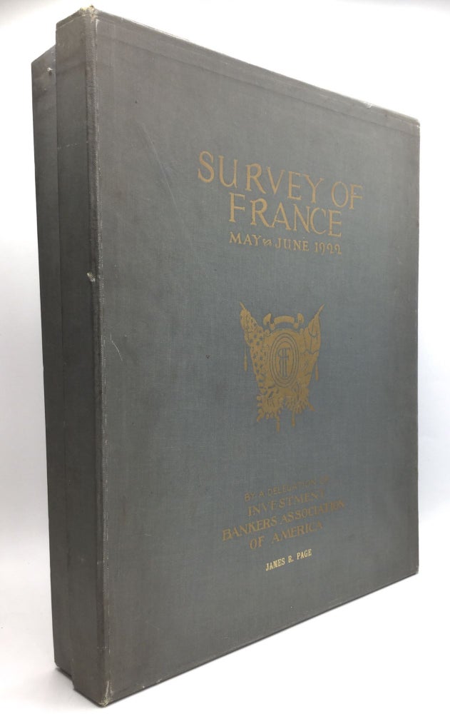 Item #72630 REPORT ON SURVEY OF FRANCE, MAY - JUNE 1922. William L. Ross, Compiler.