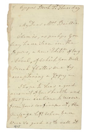 Item #73206 AUTOGRAPH LETTER SIGNED BY THE "FEMALE GENIUS" Anne Seymour Damer
