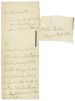 AUTOGRAPH LETTER SIGNED BY THE "FEMALE GENIUS"
