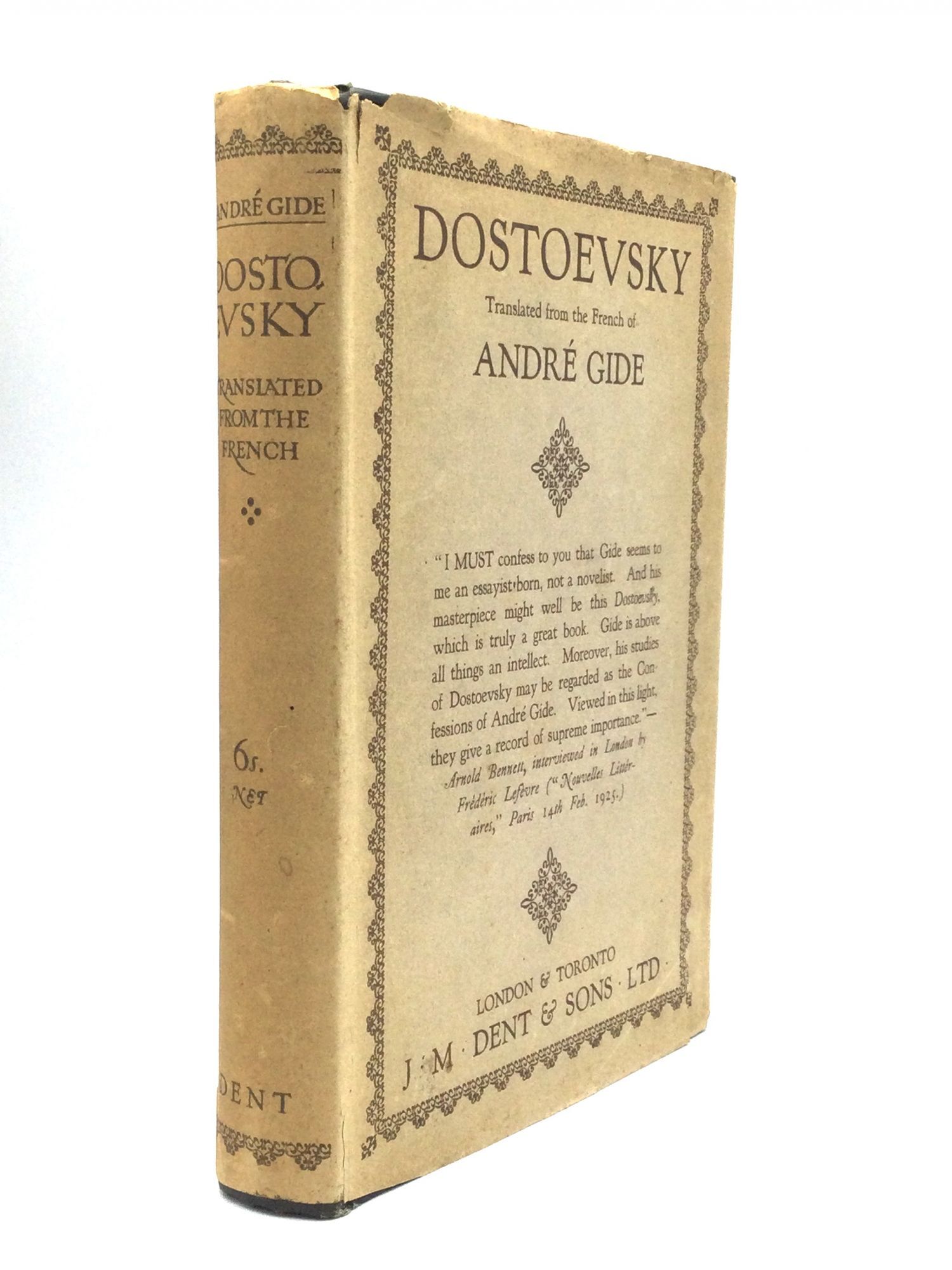 First Gide DOSTOEVSKY: Translated from the French, with an Introduction by Arnold ...
