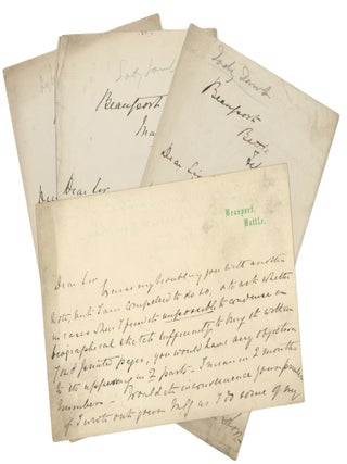 Item #73786 LETTERS OF A VICTORIAN ERA WOMAN AUTHOR. Lady Louisa Lamb
