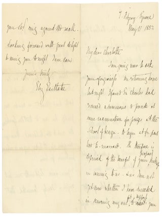 Item #73788 HOLOGRAPHIC LETTER BY THE BRITISH AUTHOR, ART CRITIC, AND HISTORIAN. Lady Elizabeth...
