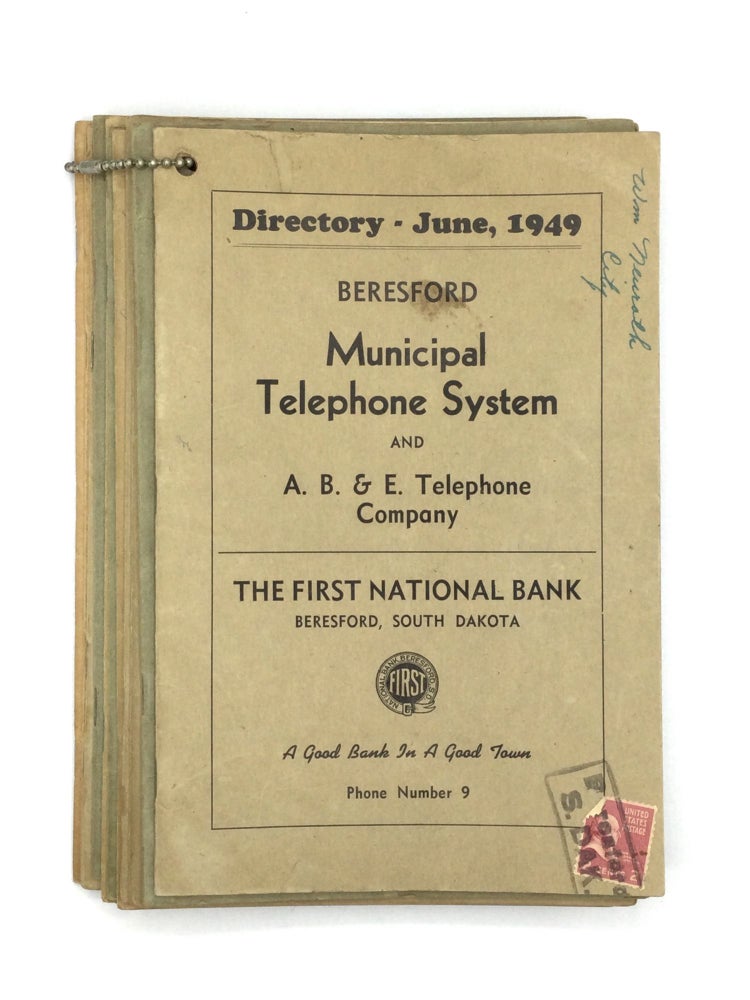 Item #73793 BERESFORD, SOUTH DAKOTA TELEPHONE DIRECTORIES, 1949-1963. Beresford Municipal Telephone System.
