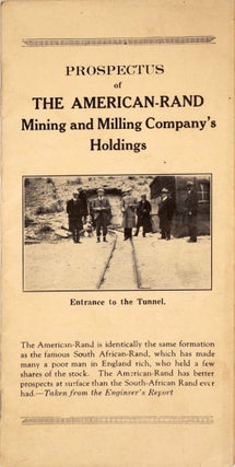 Item #73803 PROSPECTUS OF THE AMERICAN-RAND MINING AND MILLING COMPANY’S HOLDINGS. The...