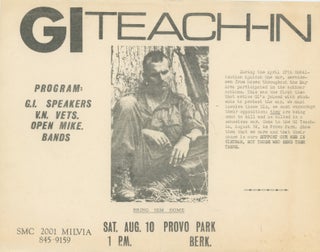 Item #73830 GI TEACH-IN FLYER. Vietnam War