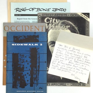 Item #73832 AUTOGRAPH LETTER SIGNED AND RELATED MATERIAL. Gary Snyder