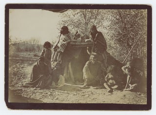 Item #74707 CABINET CARD OF ARIZONA APACHE. Native Americans