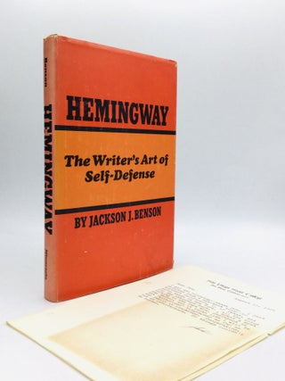 Item #75120 HEMINGWAY: The Writer's Art of Self-Defense. Jackson J. Benson