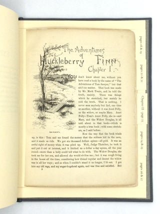 Original 1885 First-Edition Illustrated Leaves From A Chapter In ADVENTURES OF HUCKLEBERRY FINN, with illustrations by E.W. Kemble and an introduction from Mark Twain's official autobiography
