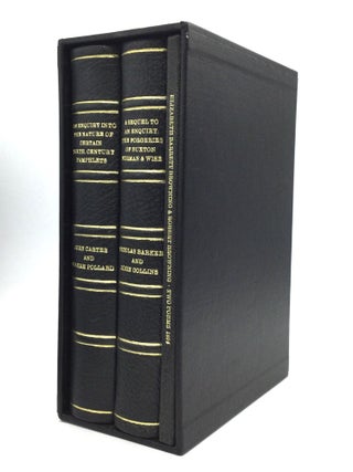 Item #75677 AN ENQUIRY INTO THE NATURE OF CERTAIN NINETEENTH CENTURY PAMPHLETS, [together with] A...
