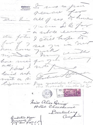 Item #76871 AUTOGRAPH LETTER SIGNED BY THE CALIFORNIA NOVELIST. Gertrude Atherton