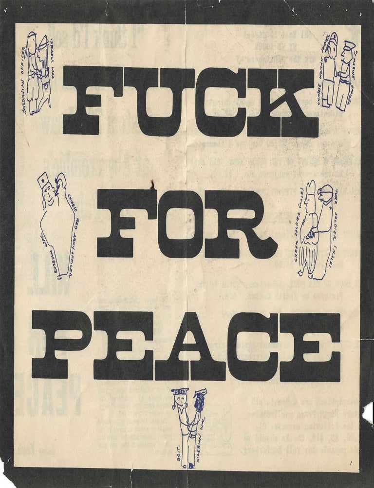 Item #76878 FUCK FOR PEACE. Tuli Kupferberg.