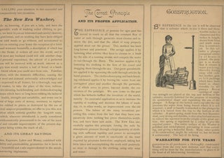 TIME, LABOR AND MONEY SAVED. The Ladies’ Friend, The New Era Hydraulic Clothes Washer.