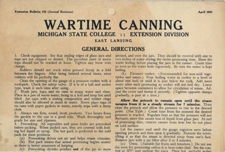 Item #76886 WARTIME CANNING. World War II, Home Front