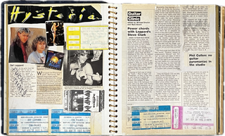 Item #76906 STEP INSIDE, WALK THIS WAY, YOU AND ME BABE, HEY HEY! Def Leppard Scrapbook. Heavy...