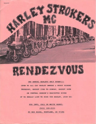 Item #77040 HARLEY STROKERS MOTORCYCLE CLUB NEWSLETTERS. LGBTQ
