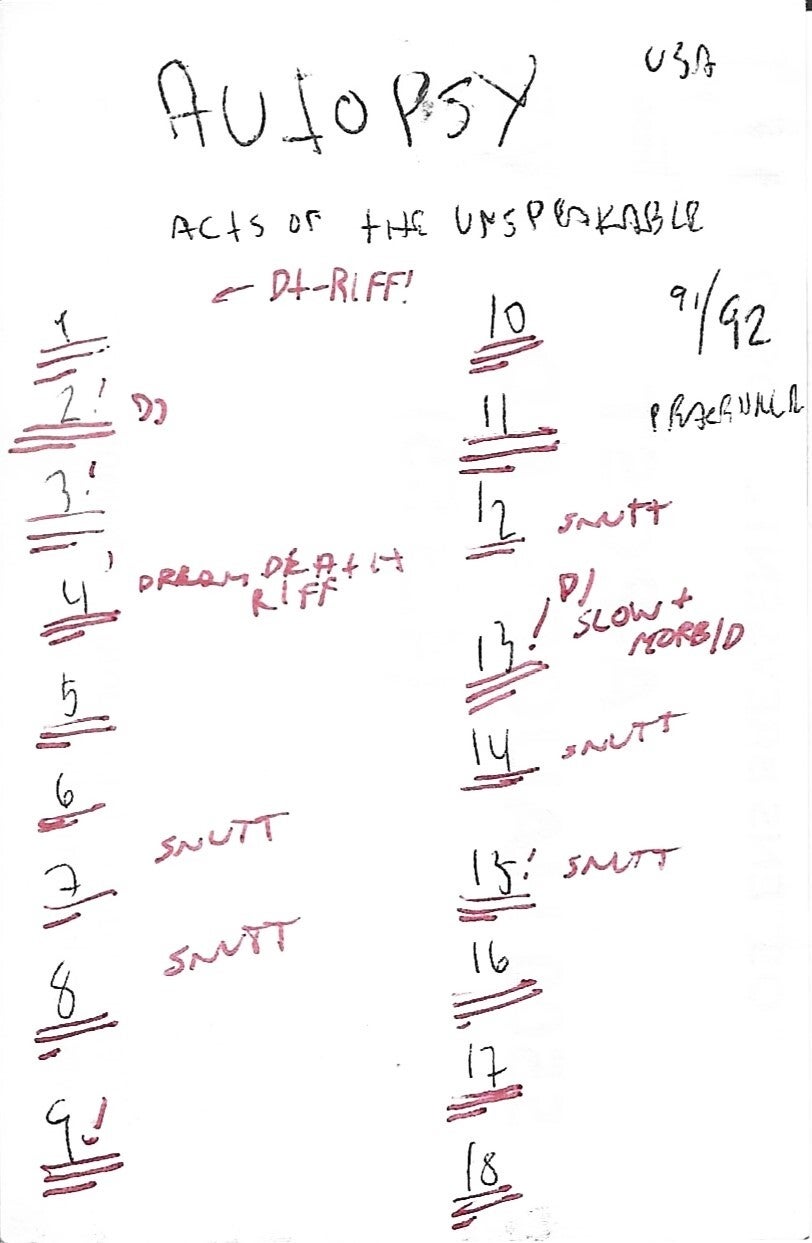 ACTS OF THE UNSPEAKABLE - From the Personal Collection of