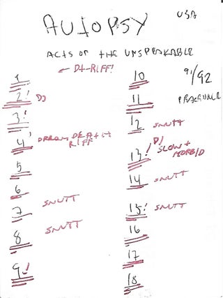 ACTS OF THE UNSPEAKABLE - From the Personal Collection of Darkthrone’s Fenriz