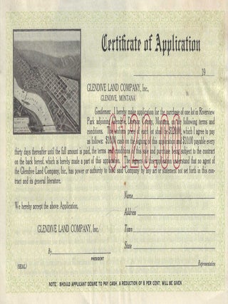 TURN-OF-THE-CENTURY MONTANA LAND DEVELOPMENT ARCHIVE