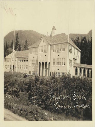 Item #77191 REAL PHOTO POSTCARD OF THE INDUSTRIAL SCHOOL AT WRANGELL, ALASKA. Photography,...