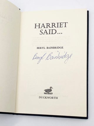 HARRIET SAID...