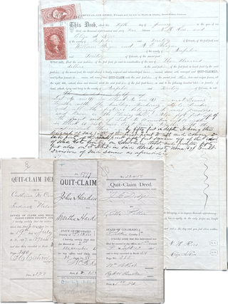 Item #79363 WOMEN'S PROPERTY RIGHTS IN COLORADO. Western Americana, Women's Studies