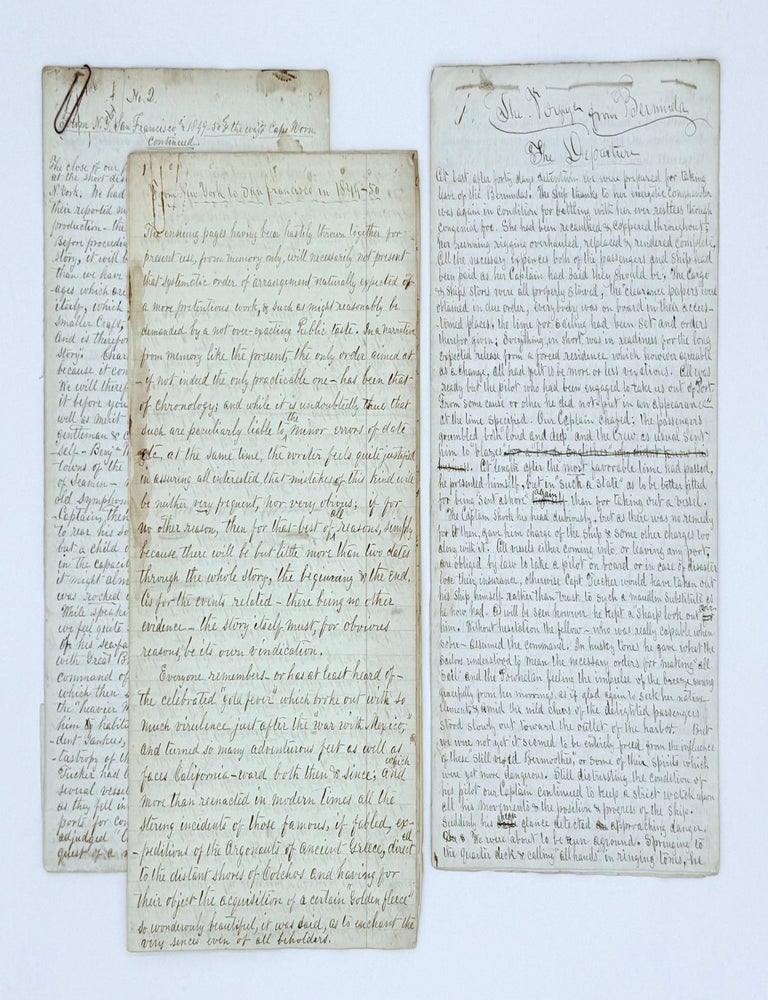 Item #79631 VOYAGE TO CALIFORNIA DURING THE GOLD RUSH MANUSCRIPT. California, Nautical.