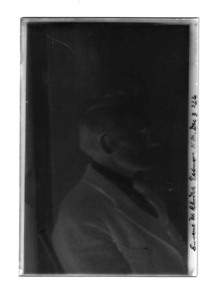GLASS PLATE NEGATIVE PORTRAIT. Eugene Manlove Rhodes.