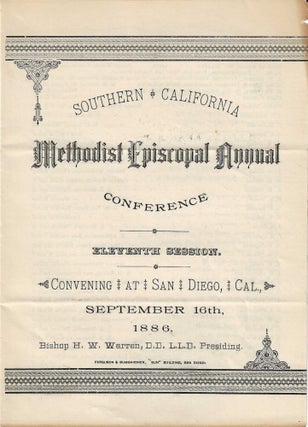 Item #80001 SOUTHERN CALIFORNIA METHODIST EPISCOPAL ANNUAL CONFERENCE: Eleventh Session....