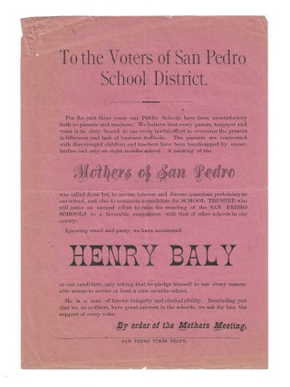 MOTHERS OF SAN PEDRO. California, Suffrage.