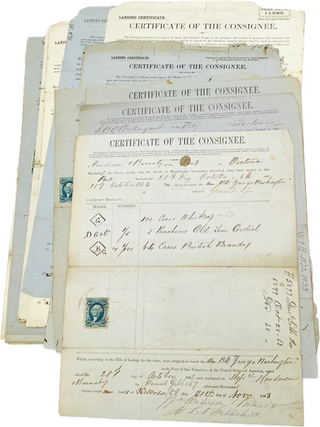 CIVIL WAR-ERA SHIPPING DOCUMENTS. California, Nautical.