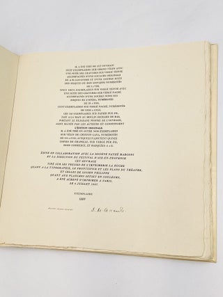 DECOR DE DON JUAN: Essai de Pierre Jean Jouve, avec Illustration par les Decors et Costumes de A.M. Cassandre pour le Don Giovanni de W.A. Mozart
