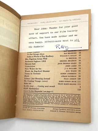 "To the Chicago Abyss" and "Bright Phoenix" in THE MAGAZINE OF FANTASY AND SCIENCE FICTION: May 1963